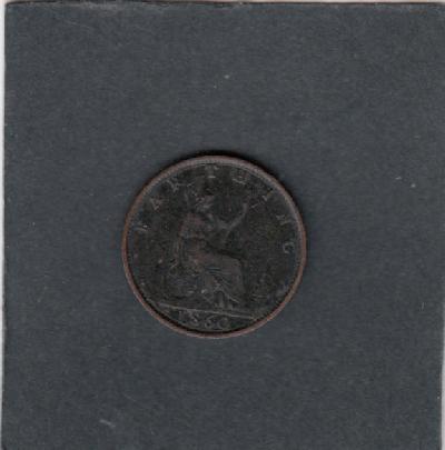 Beschrijving: 1 Farthing VICTORIA